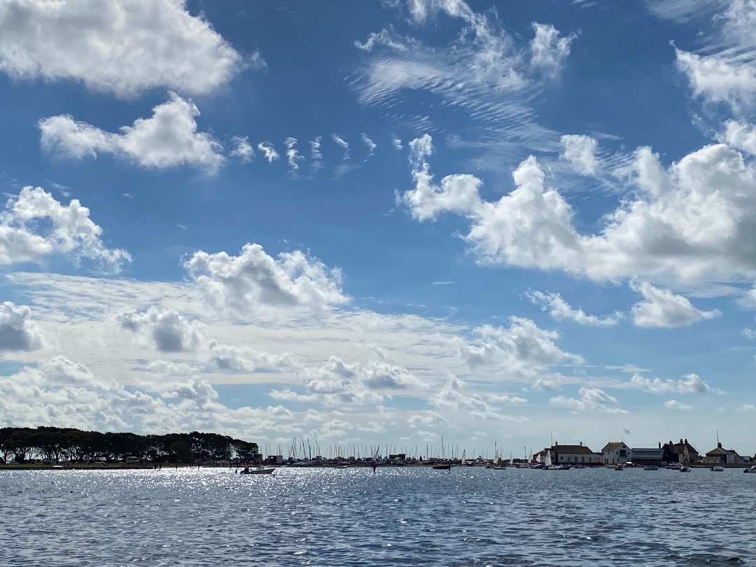 A view over the tranquil waters of Christchurch Harbour